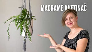 závesný makramé kvetináč - návod